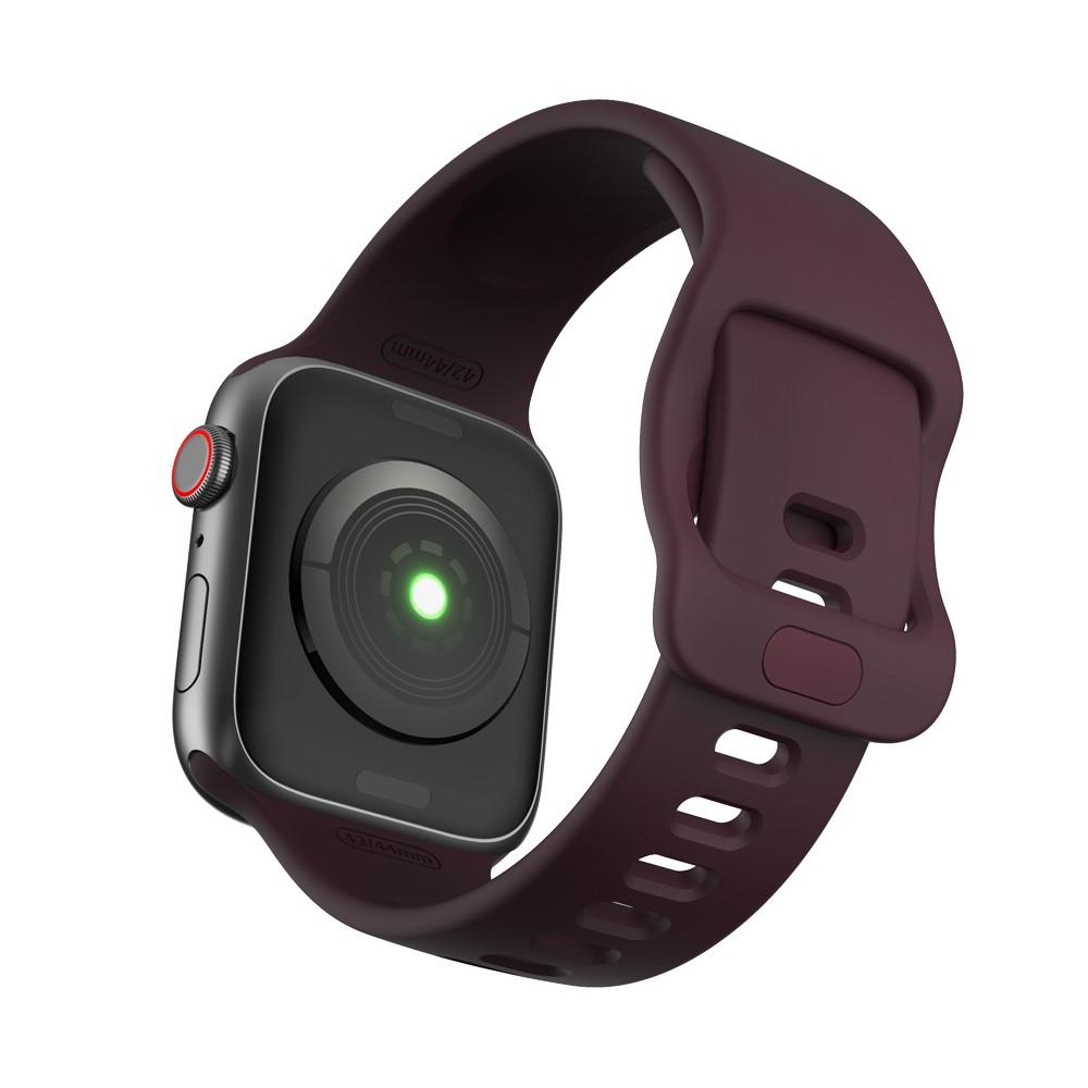 Apple Watch 45mm Series 8-Armband aus Silikon, lila