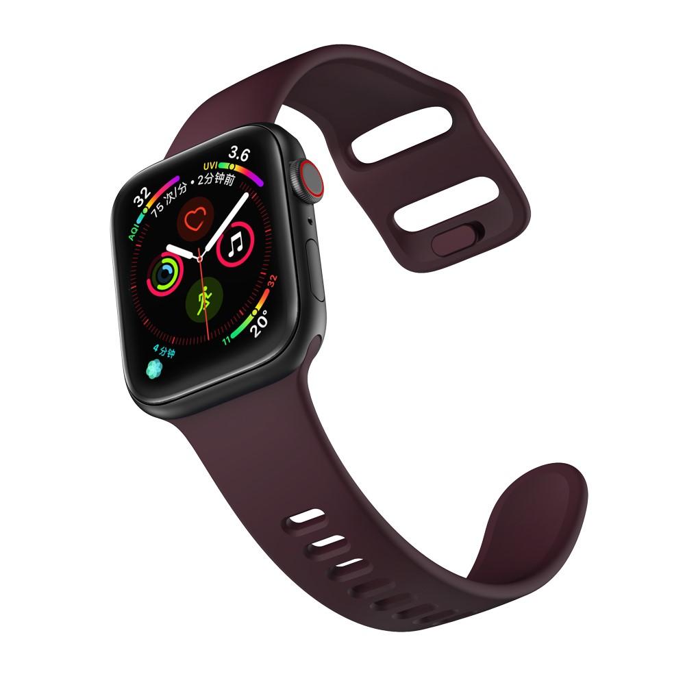 Apple Watch SE 44mm Armband aus Silikon lila