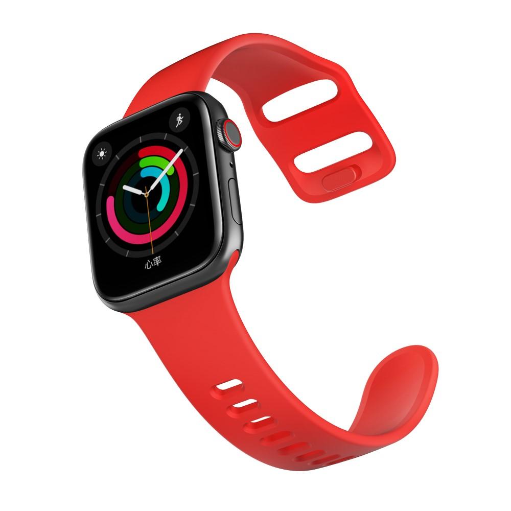 Apple Watch 45mm Series 7-Armband aus Silikon rot