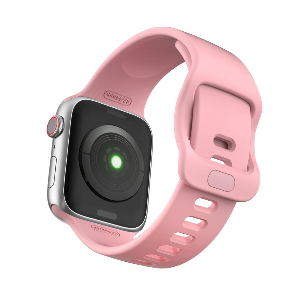 Apple Watch 45mm Series 8-Armband aus Silikon, rosa