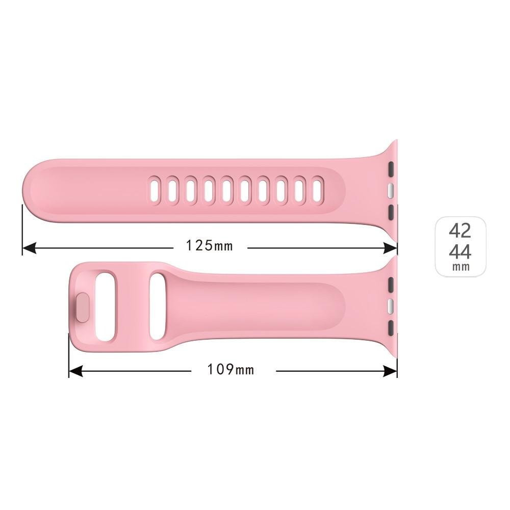 Apple Watch 45mm Series 9-Armband aus Silikon rosa