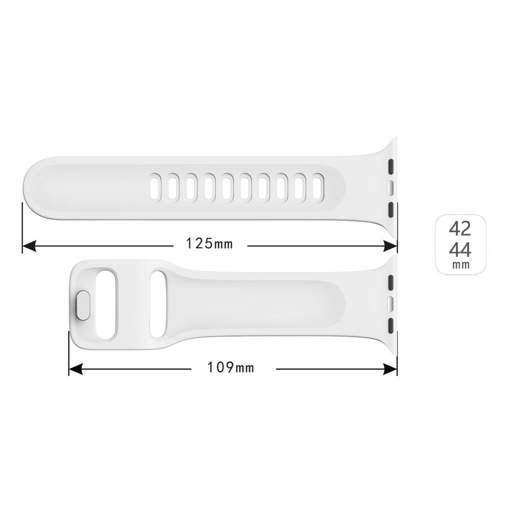 Apple Watch SE 44mm-Armband aus Silikon weiß