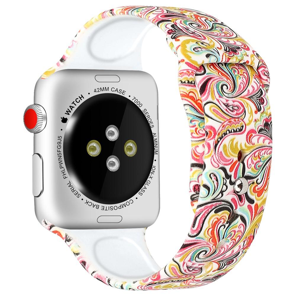 Apple Watch 42mm Armband aus Silikon paisley