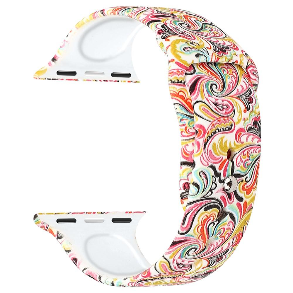 Apple Watch 44mm Armband aus Silikon paisley