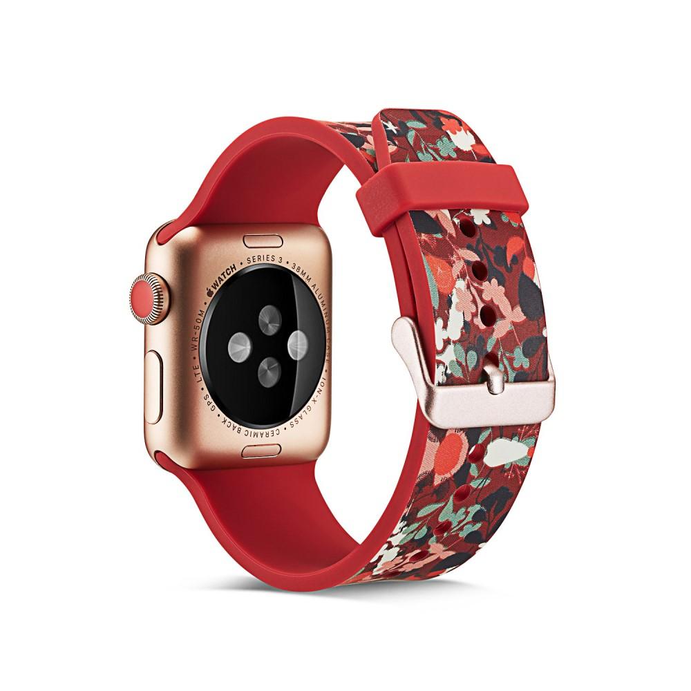 Apple Watch 42/44/45 mm Armband aus Silikon Flowers