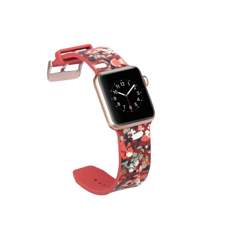 Apple Watch 42/44/45 mm Armband aus Silikon Flowers