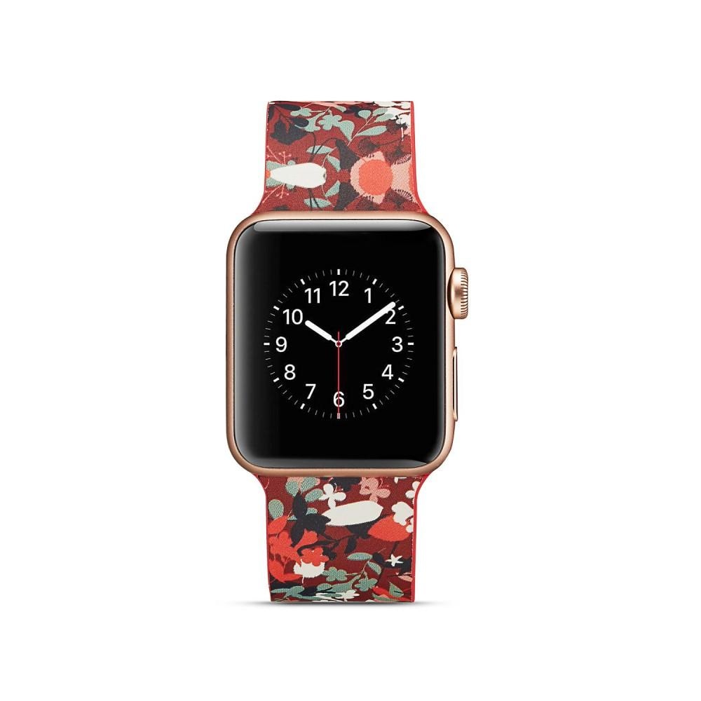 Apple Watch 42/44/45 mm Armband aus Silikon Flowers