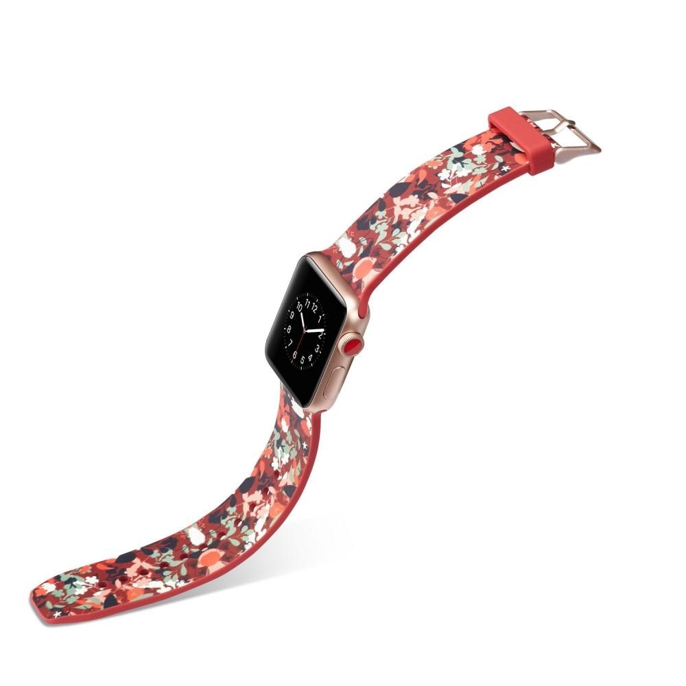 Apple Watch 42/44/45 mm Armband aus Silikon Flowers