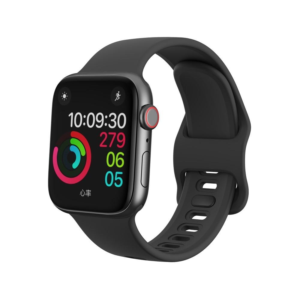 Apple Watch 45mm Series 7-Armband aus Silikon schwarz