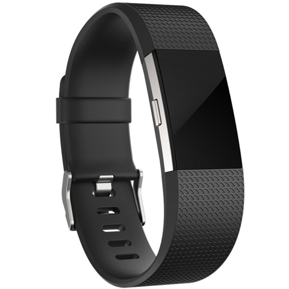 Fitbit Charge 2 Armband aus Silikon, schwarz