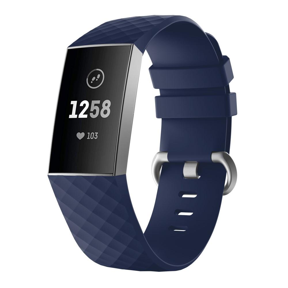 Fitbit Charge 3/4 Armband aus Silikon, blau
