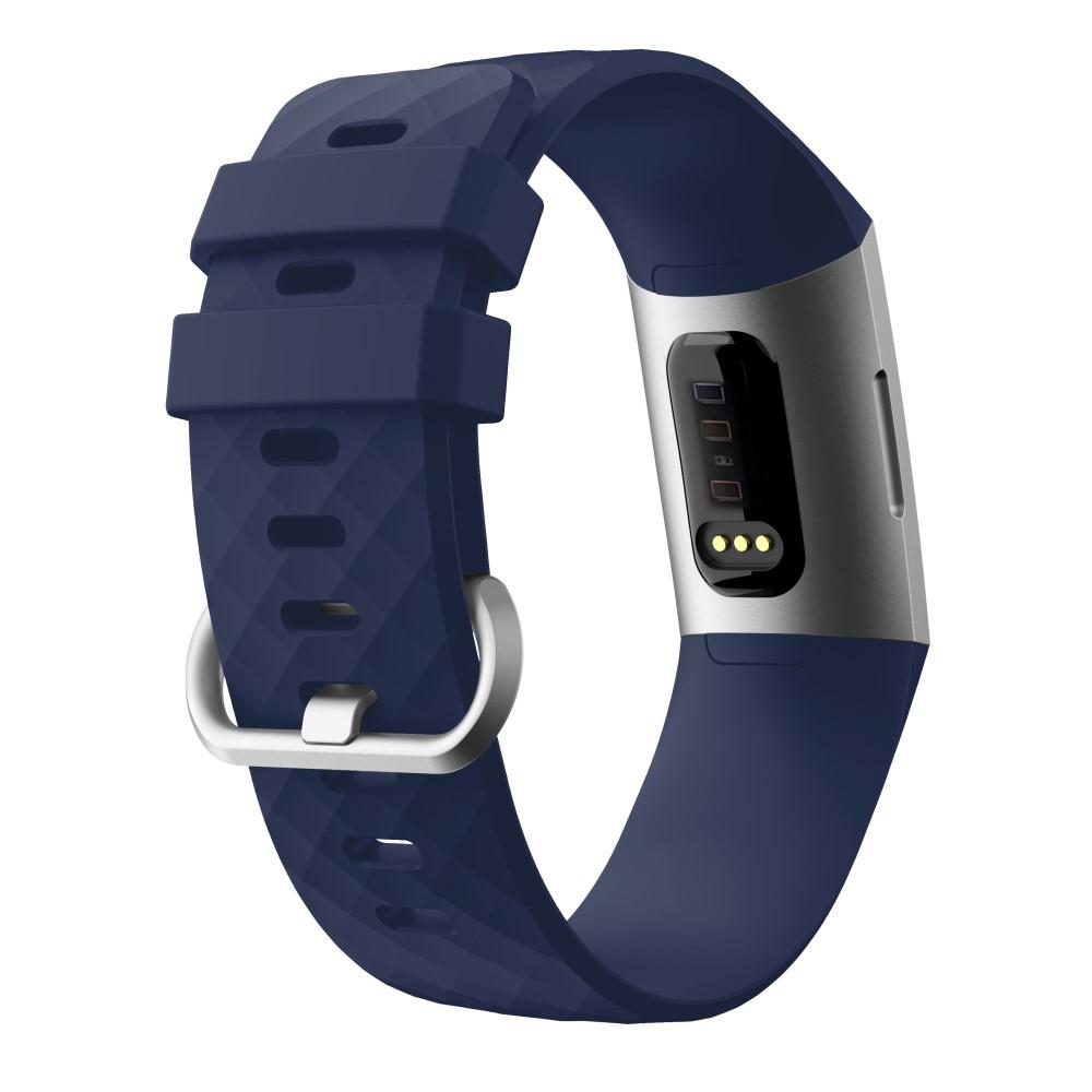 Fitbit Charge 3/4 Armband aus Silikon, blau