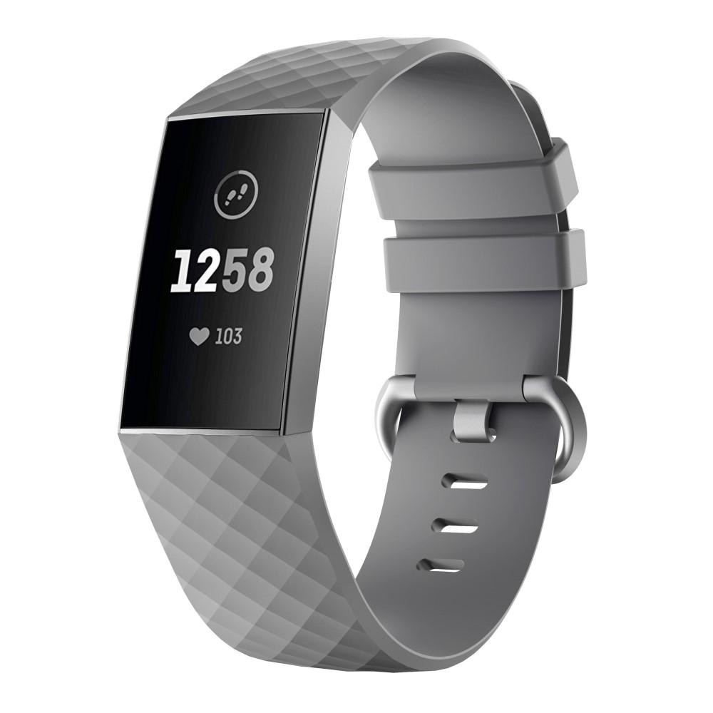 Fitbit Charge 3/4 Armband aus Silikon, grau