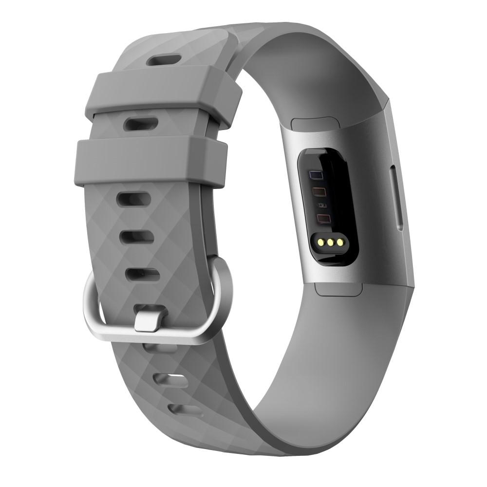 Fitbit Charge 3/4 Armband aus Silikon, grau