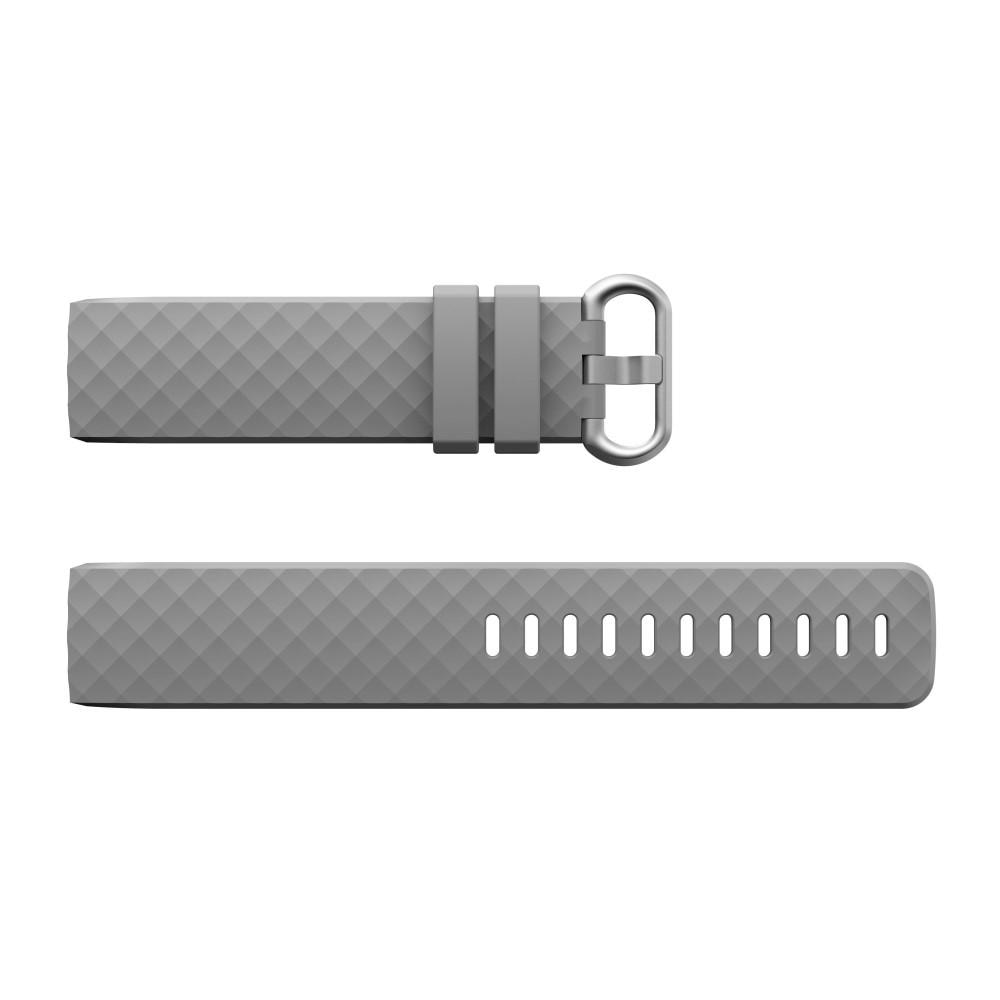 Fitbit Charge 3/4 Armband aus Silikon, grau