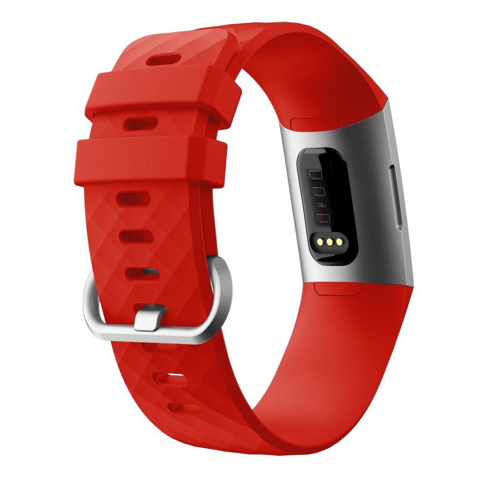 Fitbit Charge 3/4 Armband aus Silikon, rot