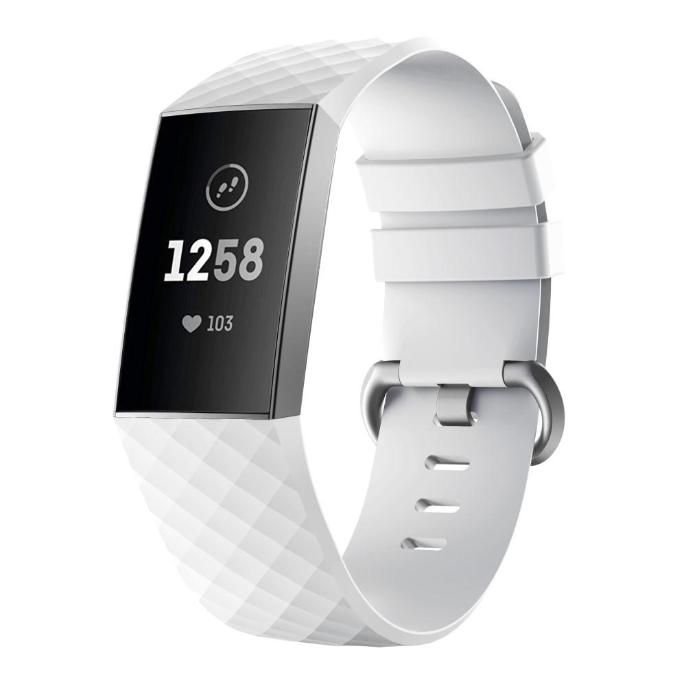 Fitbit Charge 3/4 Armband aus Silikon Weiß