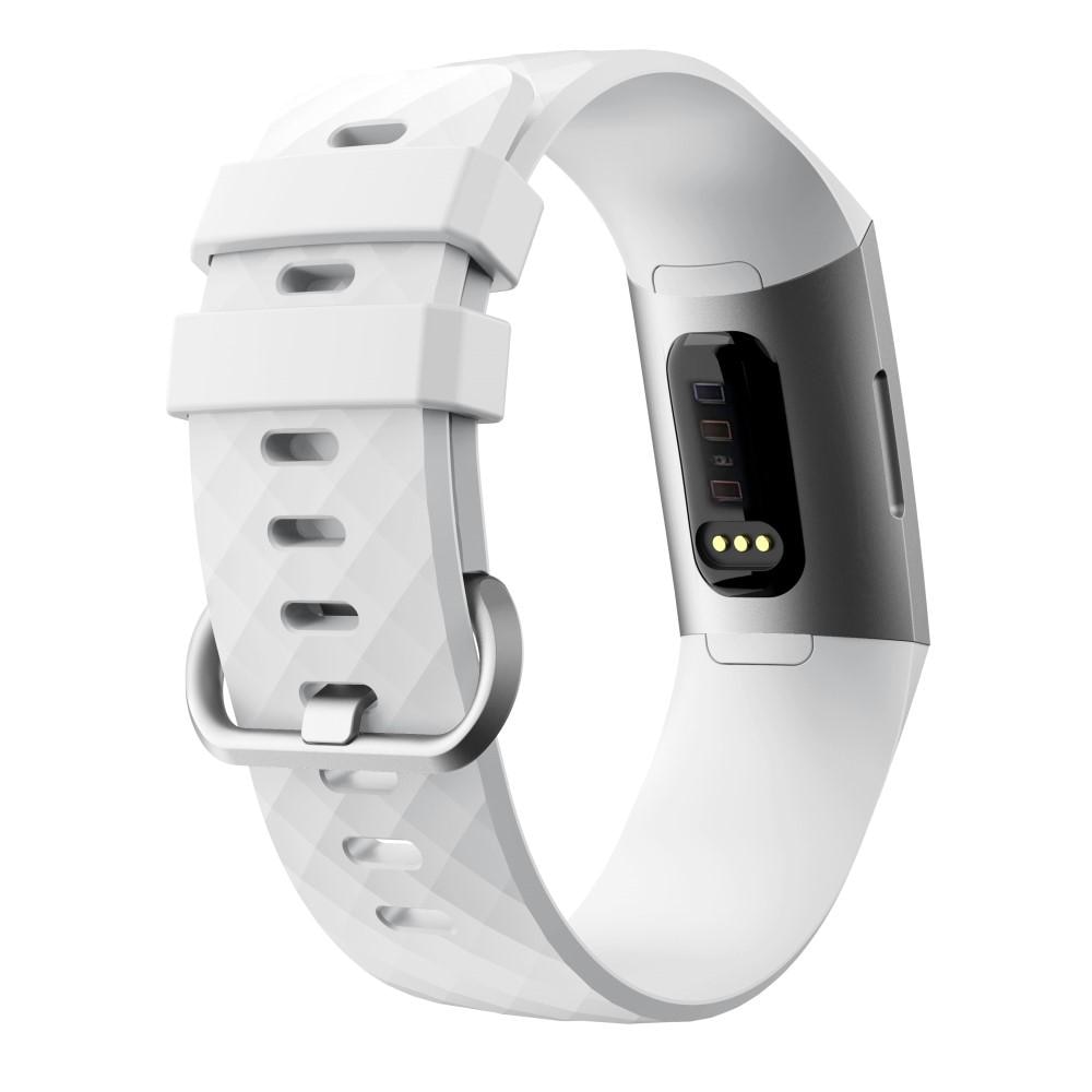 Fitbit Charge 3/4 Armband aus Silikon, weiß