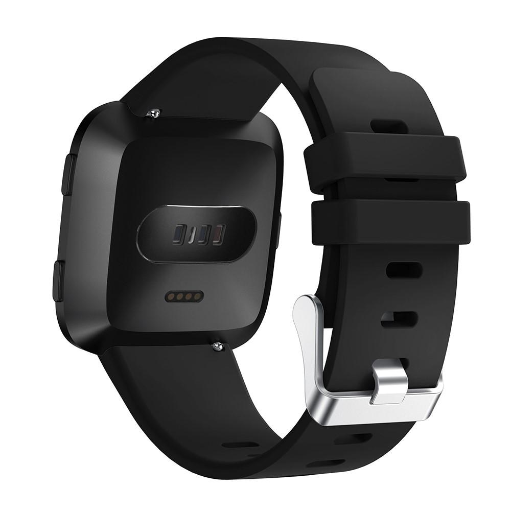 Fitbit Versa/Versa 2 Armband aus Silikon Schwarz