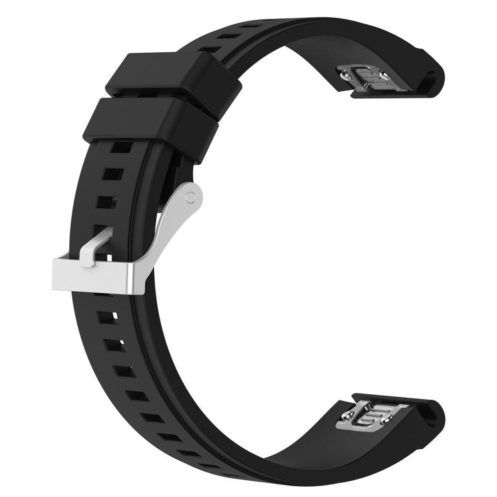 Garmin Fenix 3/3 HR/5X/5X Plus Armband aus Silikon, schwarz