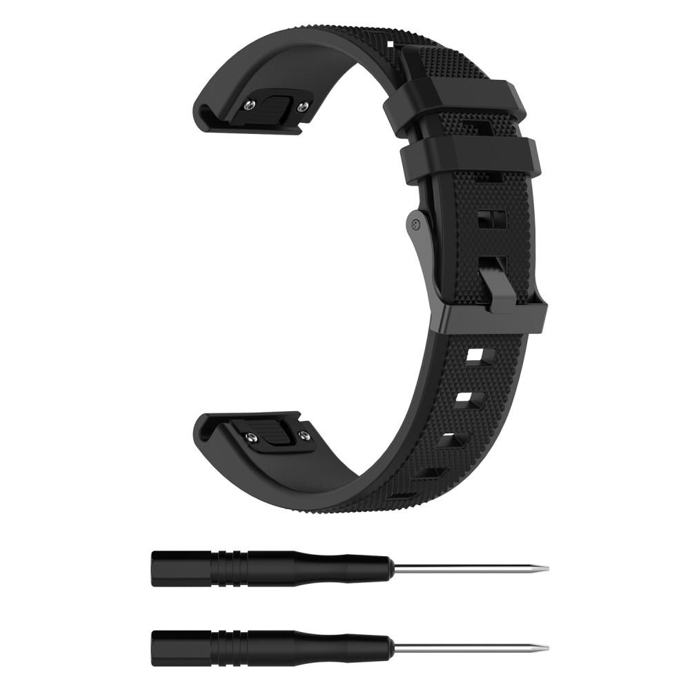Garmin Fenix 5/5 Plus Armband aus Silikon, schwarz