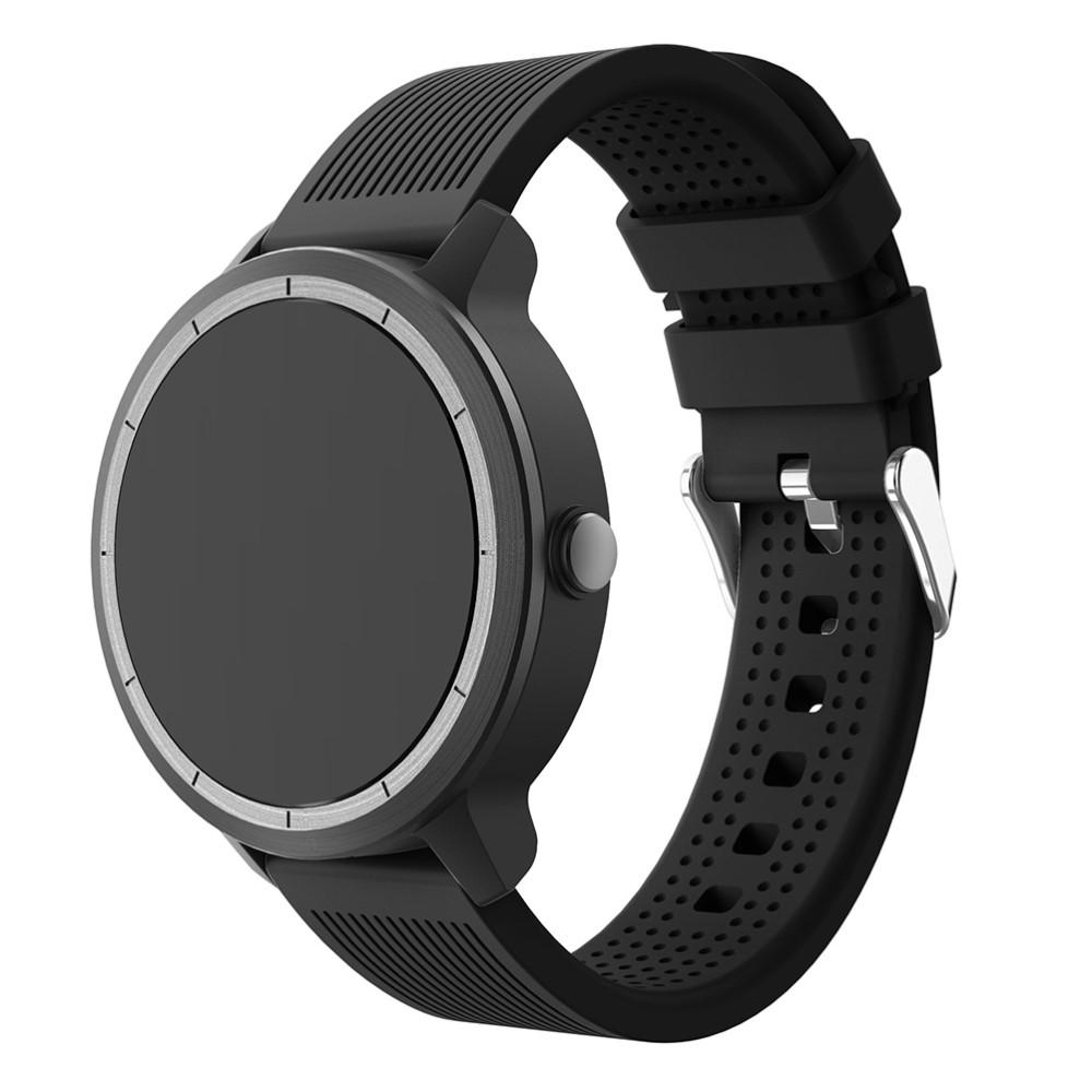 Garmin Vivoactive 3/Venu/Venu 2 Plus Armband aus Silikon, schwarz
