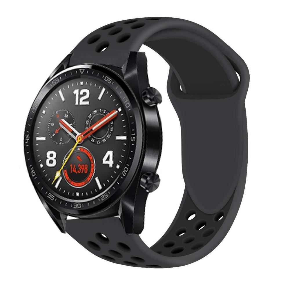 Huawei Watch GT/GT 2 46mm/GT 2 Pro Sport Armband aus Silikon Schwarz