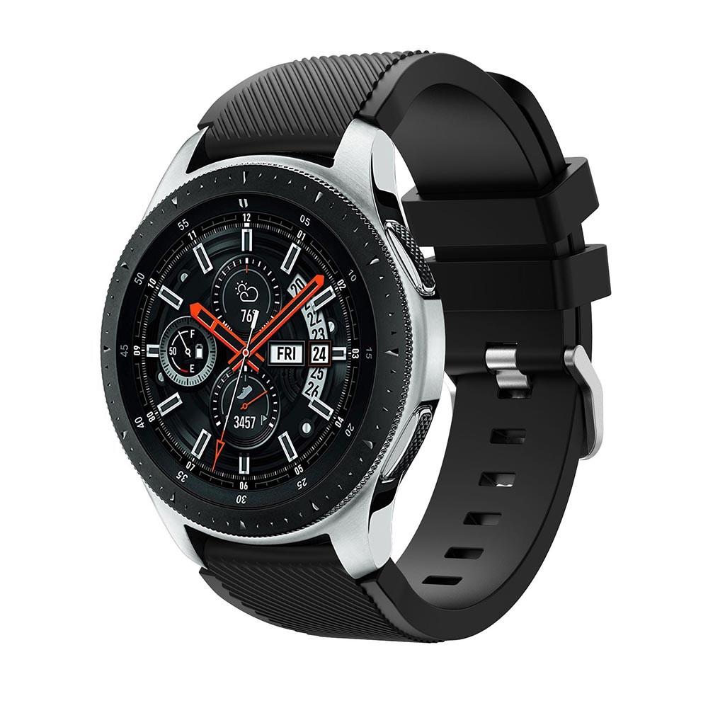 Samsung Galaxy Watch 46mm Armband aus Silikon, schwarz