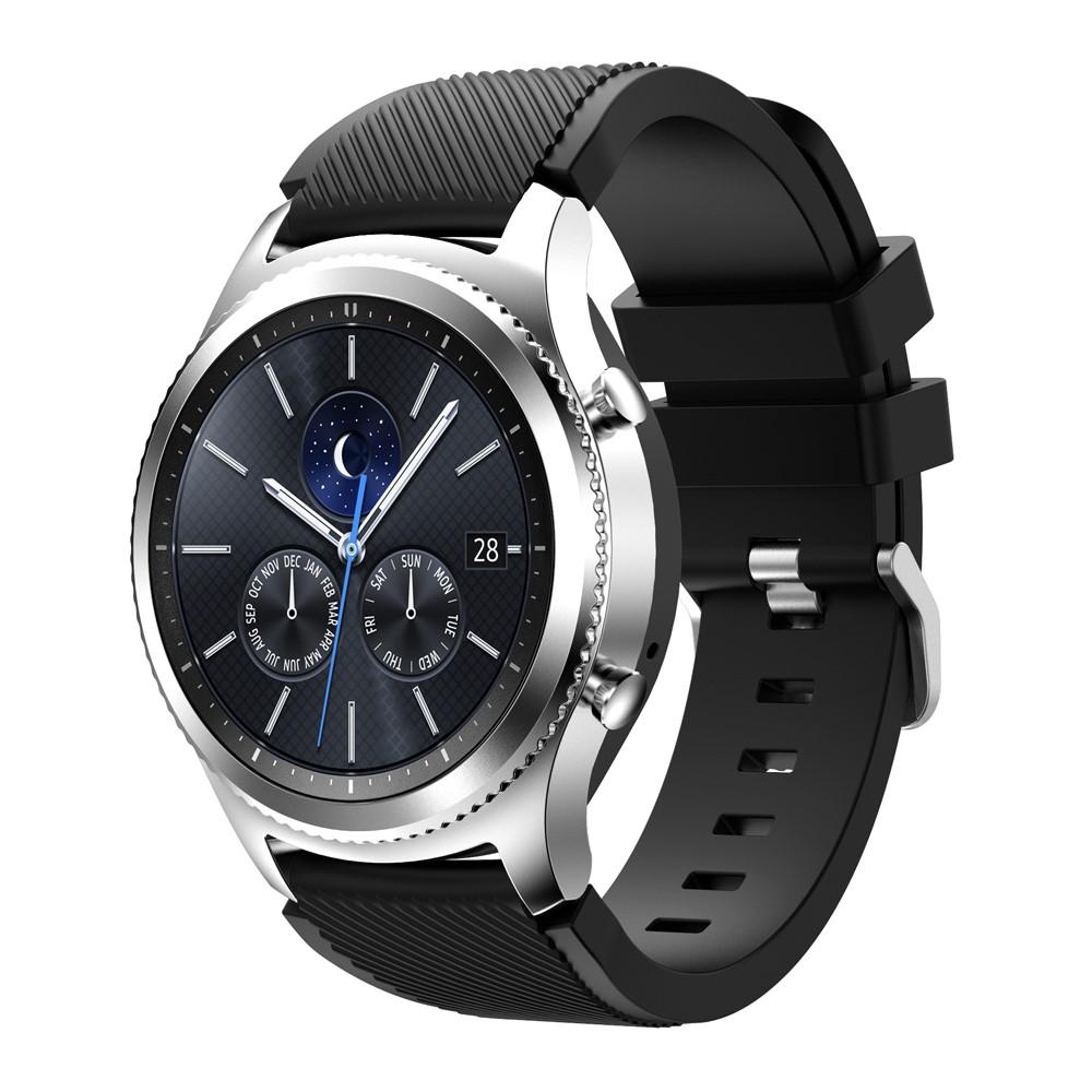 Samsung Gear S3 Frontier/S3 Classic Armband aus Silikon, schwarz