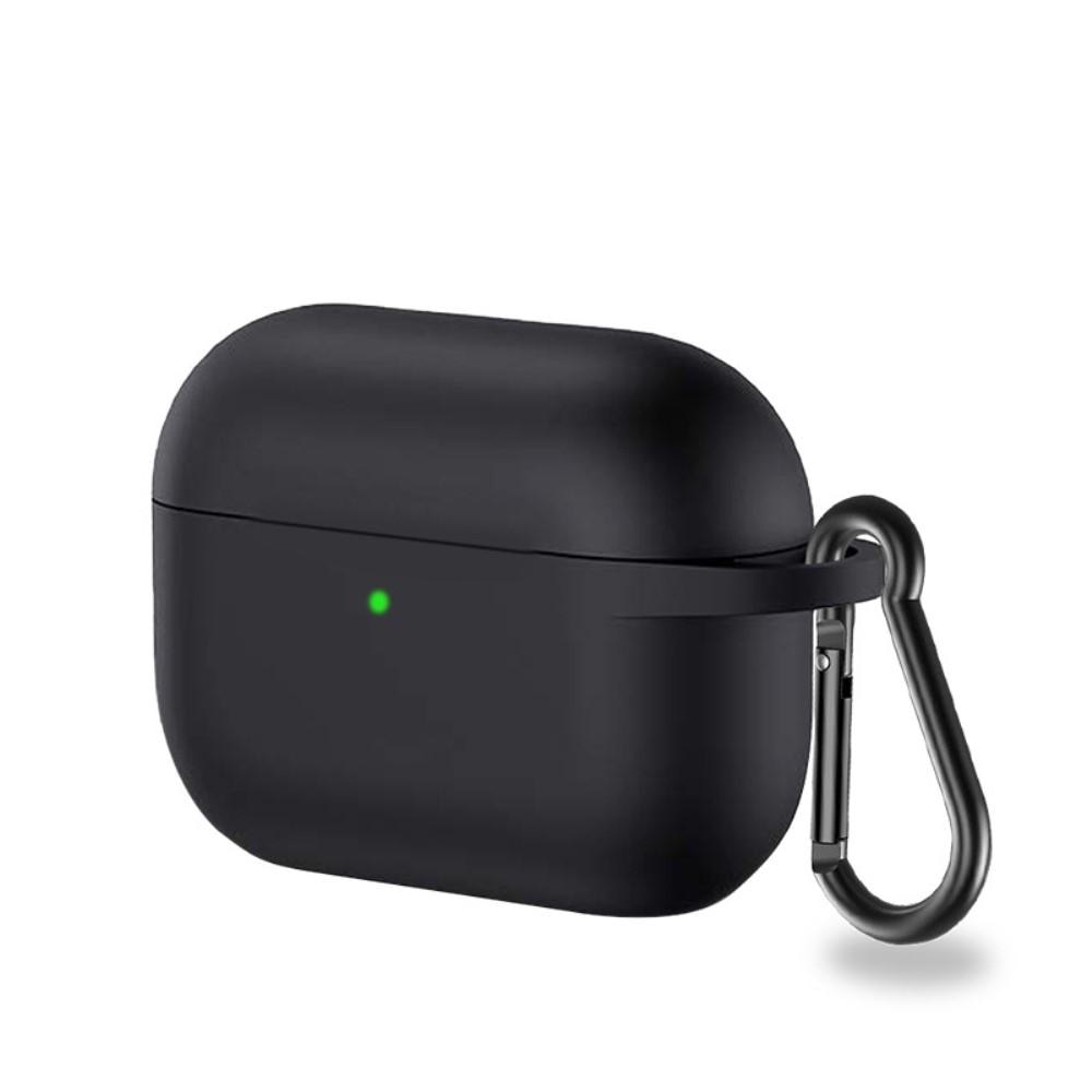 AirPods Pro Silikonhülle mit Karabiner-Ring Schwarz