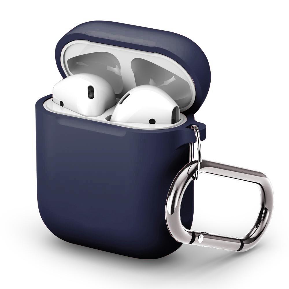 AirPods Silikonhülle mit Karabiner-Ring Navy blau