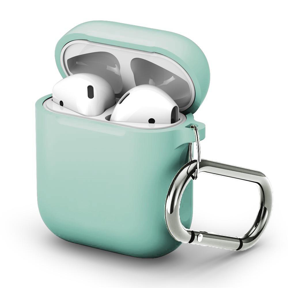 AirPods Silikonhülle mit Karabiner-Ring Blau