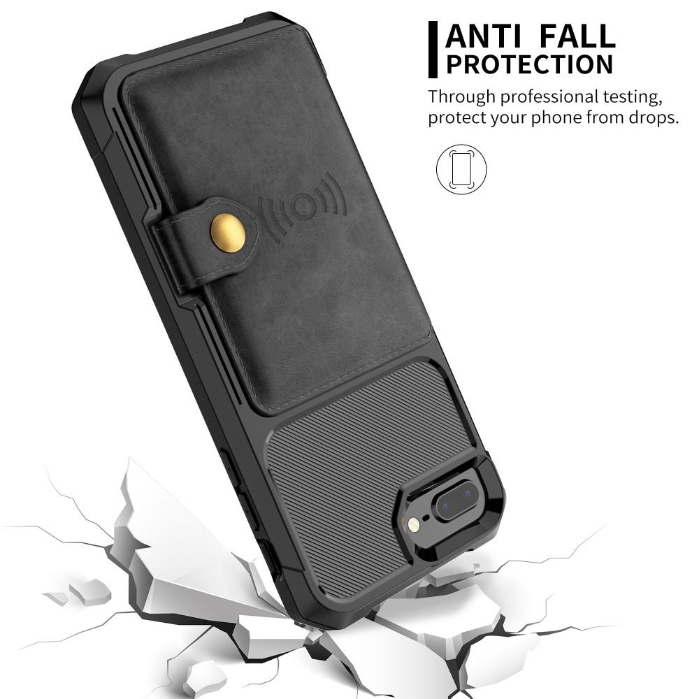 iPhone 7 Plus/iPhone 6 Plus/6S Plu/iPhone 8 Plus Tough Multi-slot Hülle Schwarz