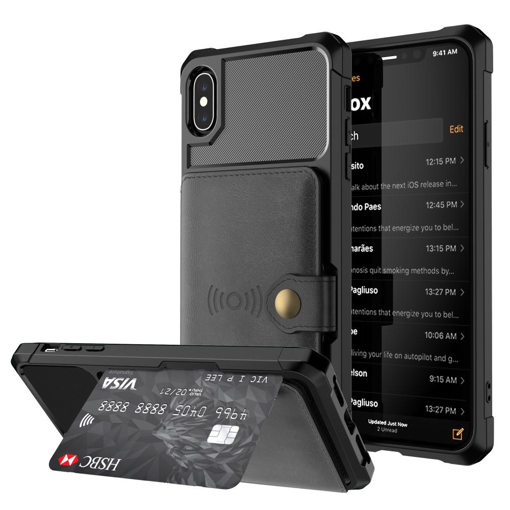 iPhone Xs Max Tough Multi-slot Case Schwarz