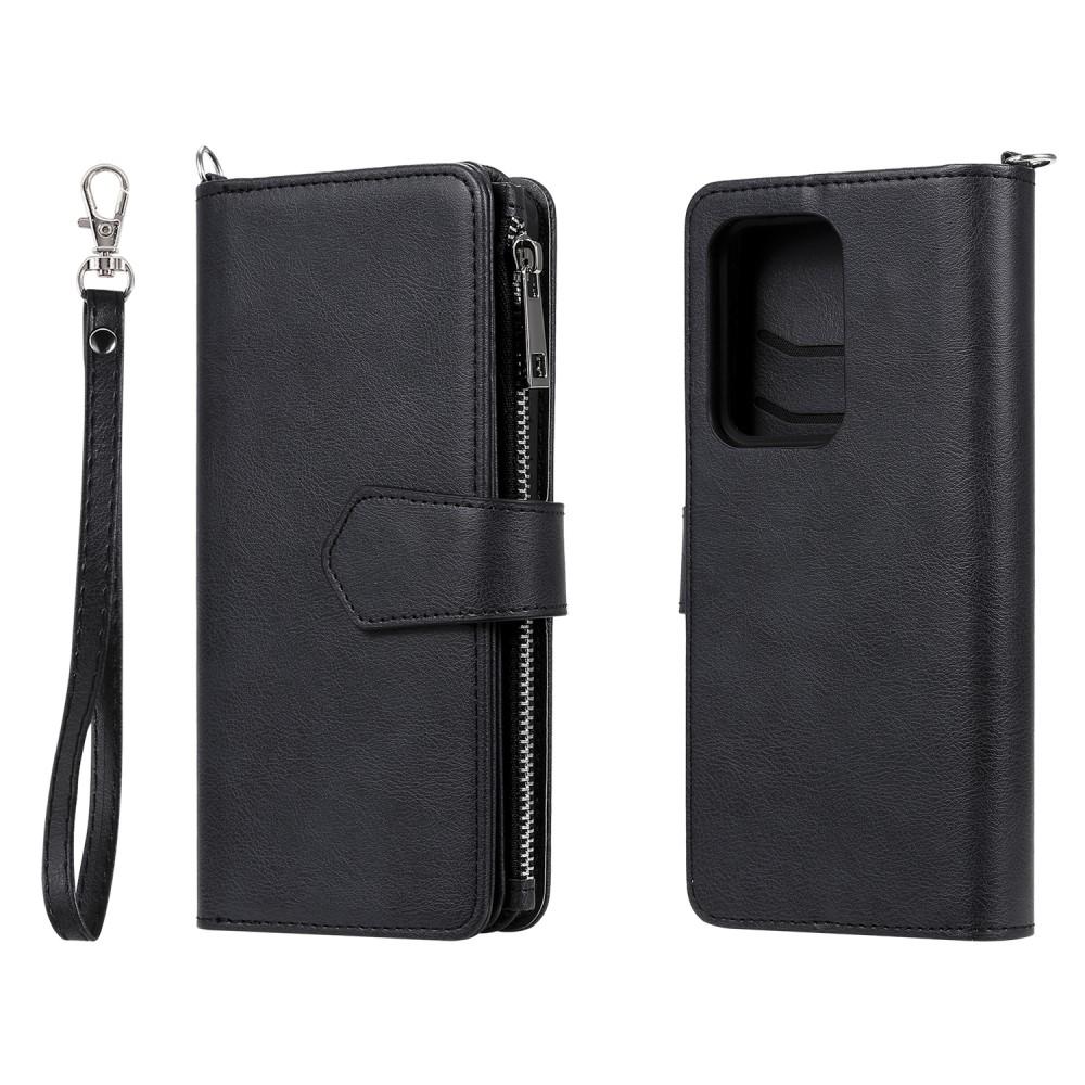 Samsung Galaxy S20 Ultra Zipper Magnet Wallet Schwarz