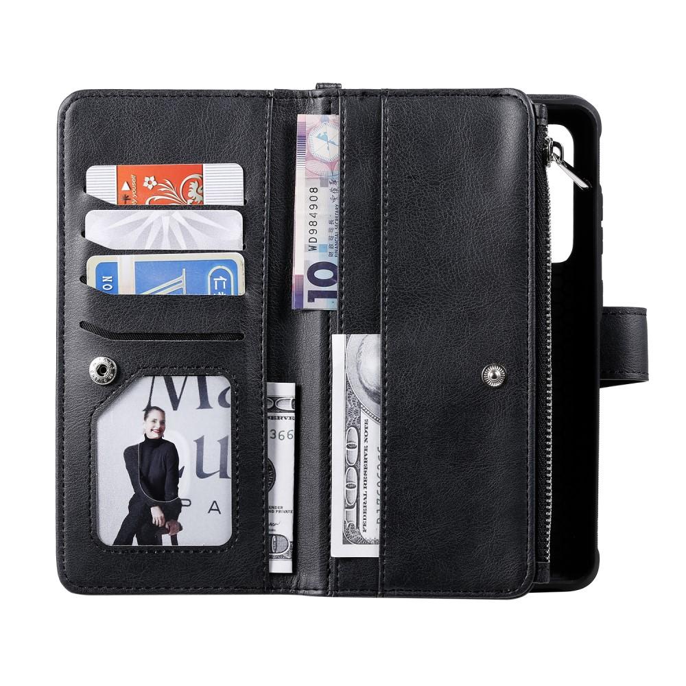 Samsung Galaxy S20 Ultra Zipper Magnet Wallet Schwarz