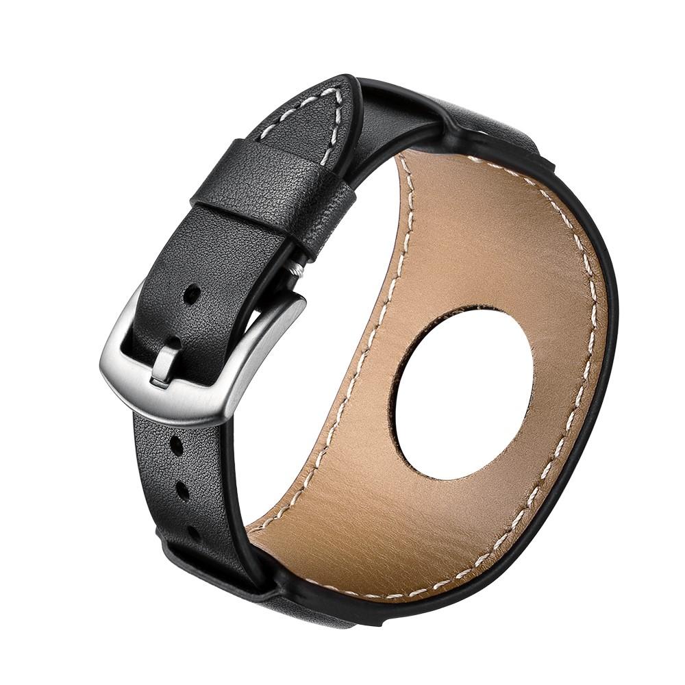 Apple Watch 45mm Series 9 Breites Lederarmband schwarz