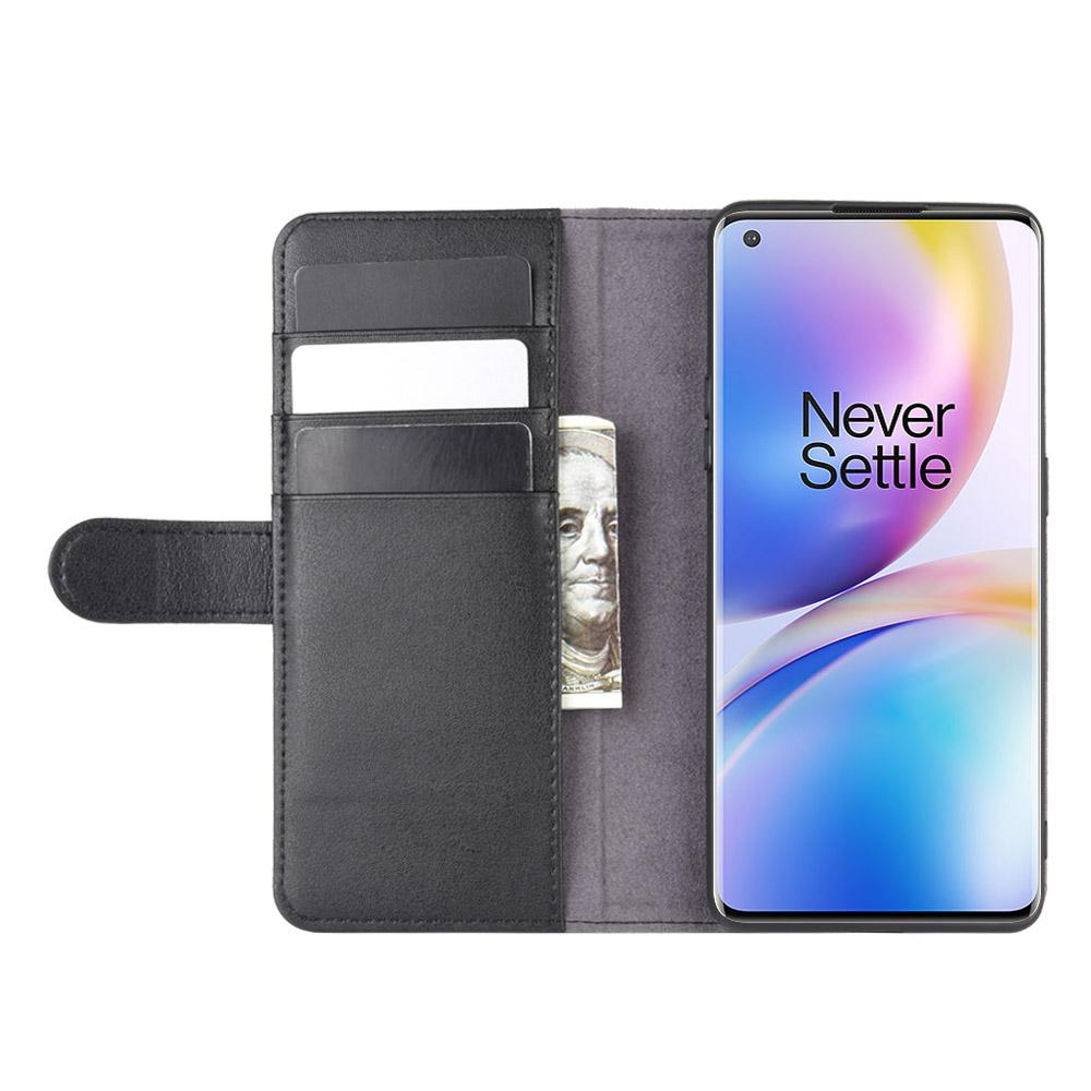  OnePlus 8 Pro Echtlederhülle Schwarz