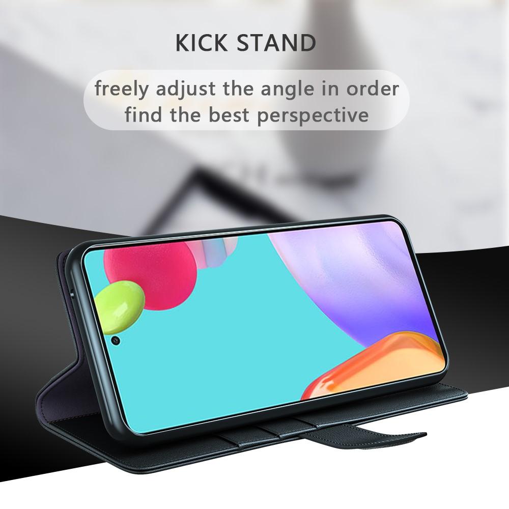 Samsung Galaxy A72 5G Echtlederhülle Schwarz