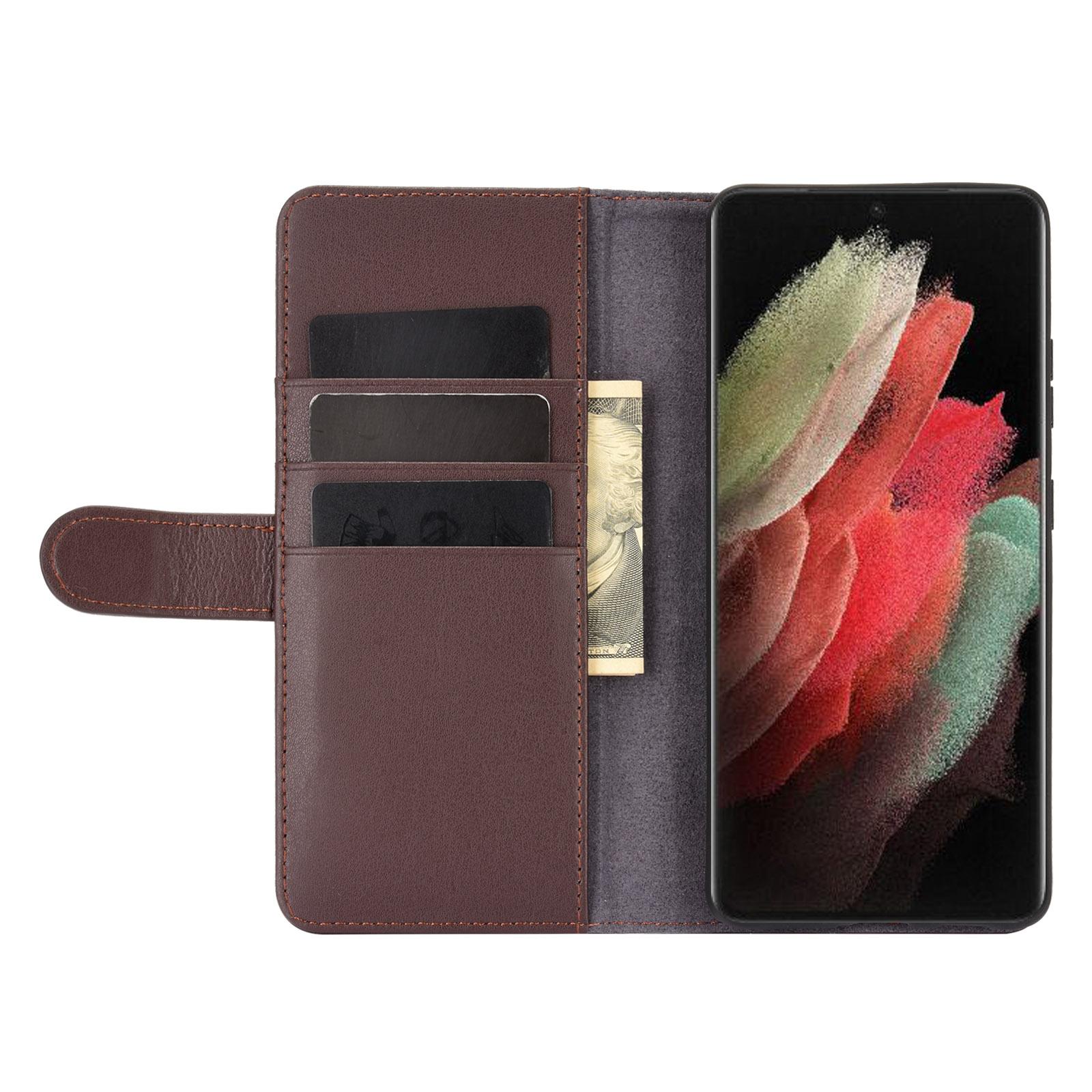 Samsung Galaxy S21 Ultra Echtlederhülle Braun