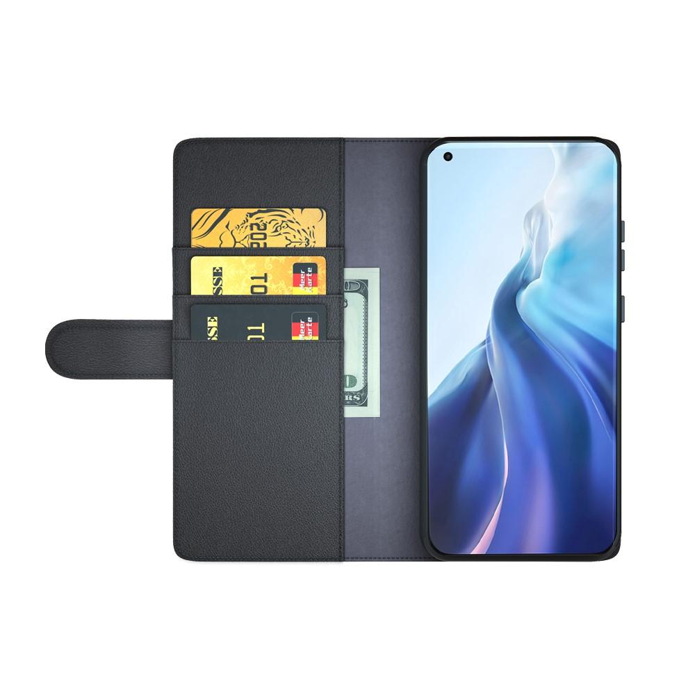 Xiaomi Mi 11 Echtlederhülle Schwarz