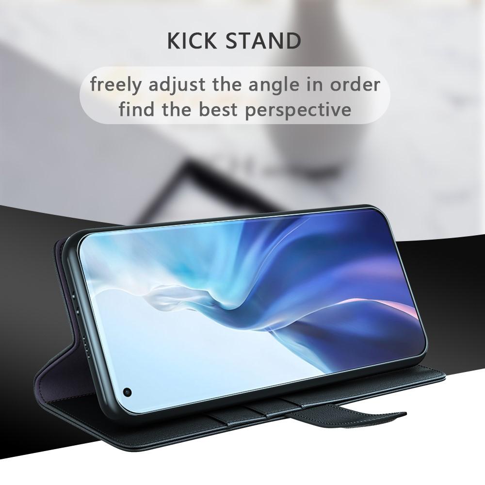 Xiaomi Mi 11 Echtlederhülle Schwarz