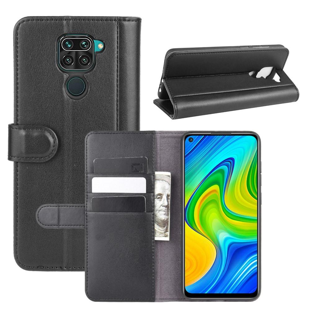 Xiaomi Redmi Note 9 Pro Echtlederhülle Schwarz