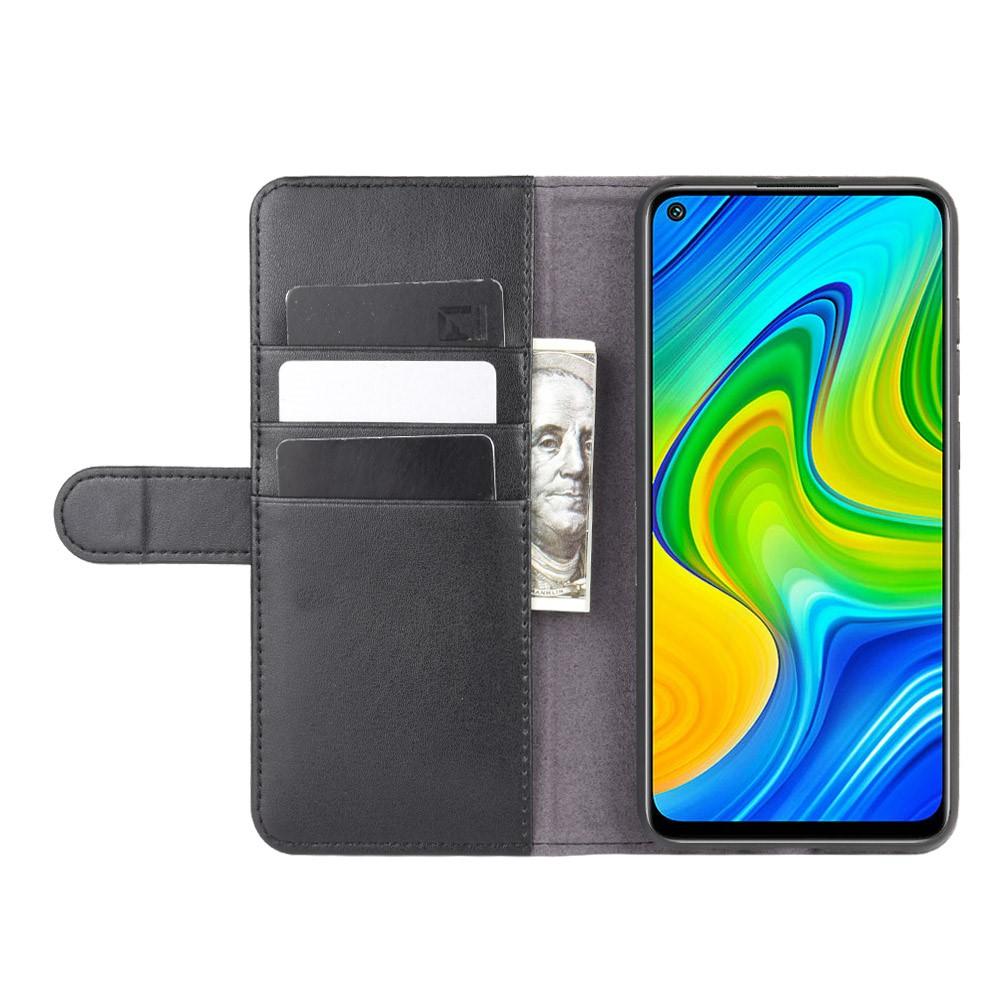 Xiaomi Redmi Note 9 Pro Echtlederhülle Schwarz