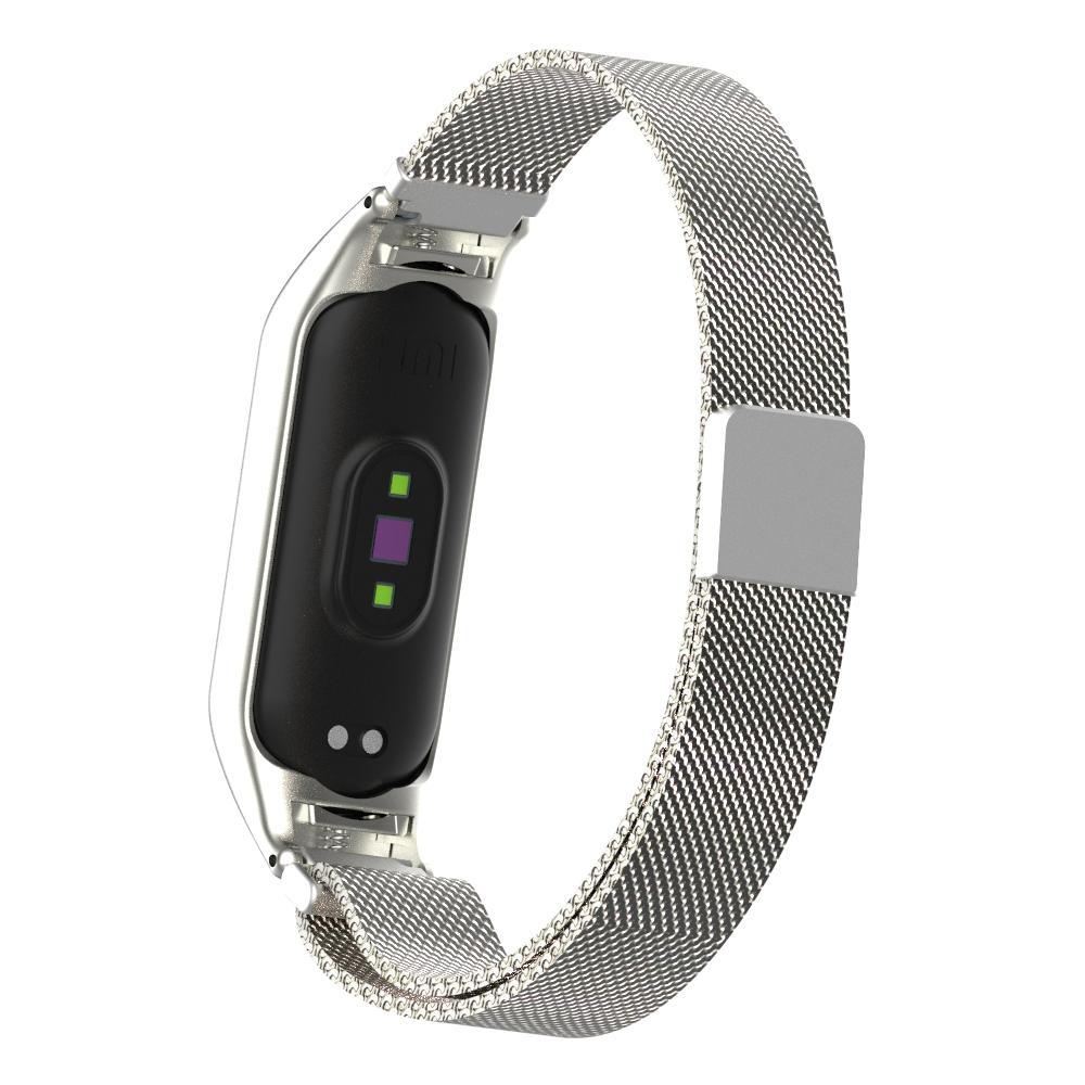 Xiaomi Mi Band 5/6 Milanaise-Armband, silber