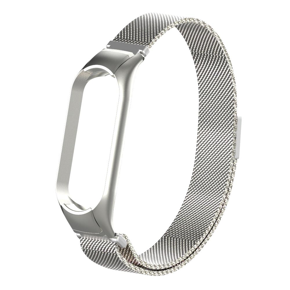 Xiaomi Mi Band 5/Mi Band 6 Milanaise-Armband Silber