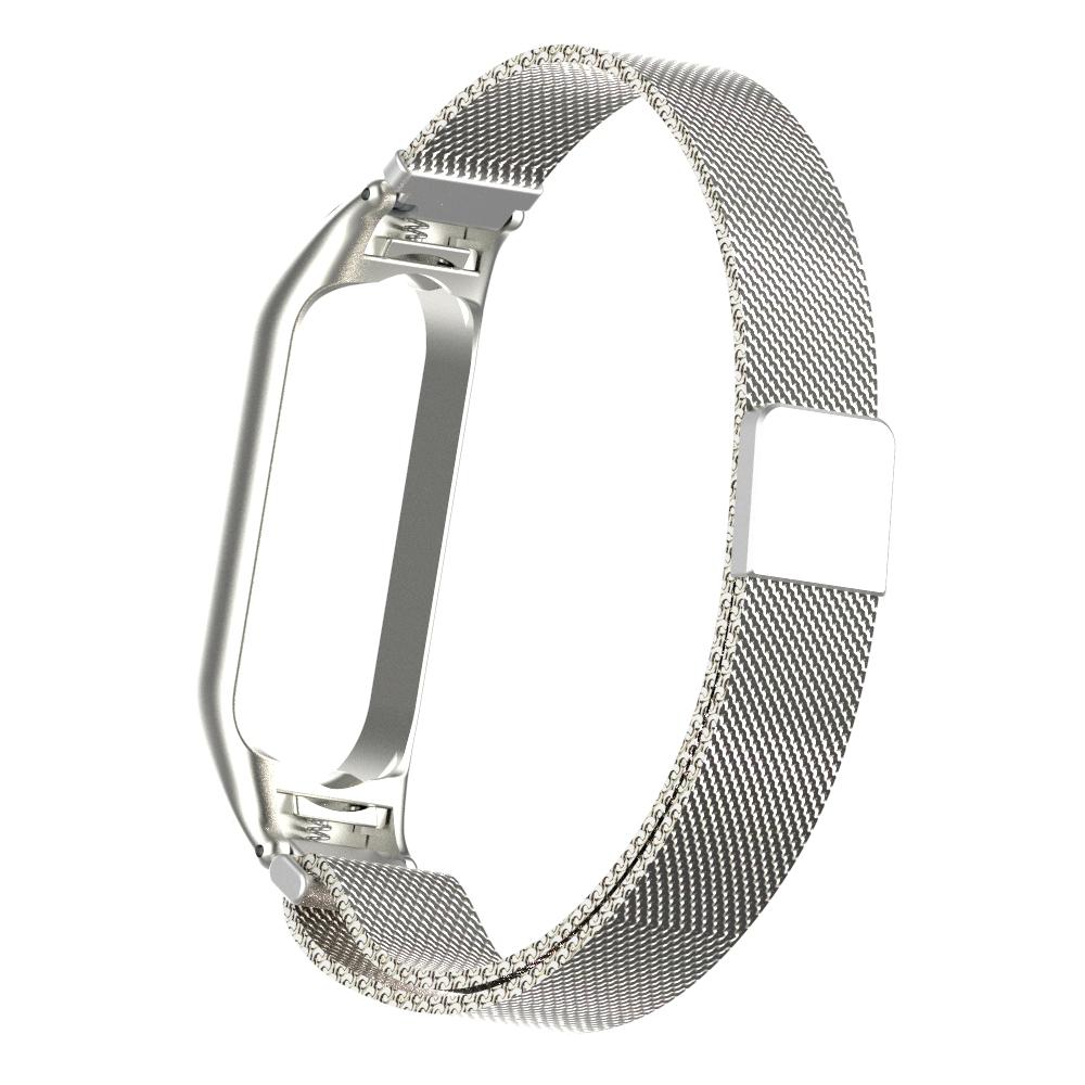 Xiaomi Mi Band 5/Mi Band 6 Milanaise-Armband Silber