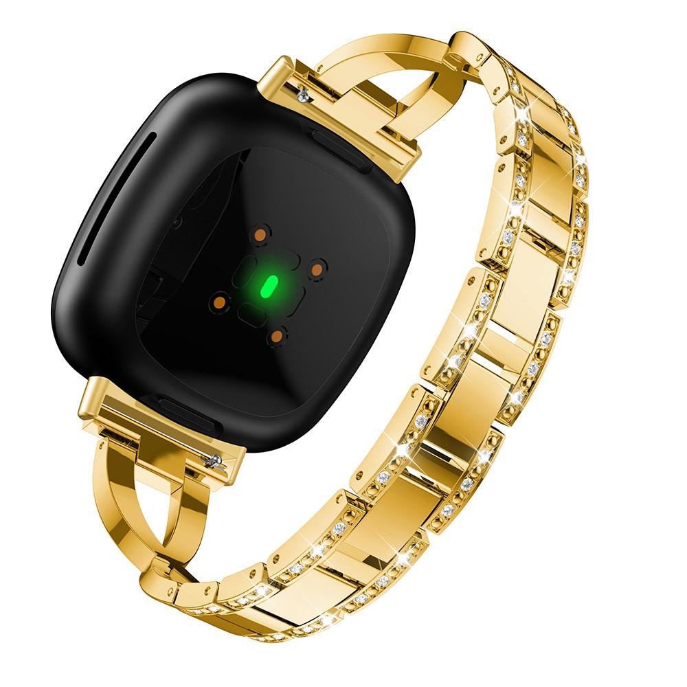 Fitbit Versa 3/Sense Crystal Bracelet Gold