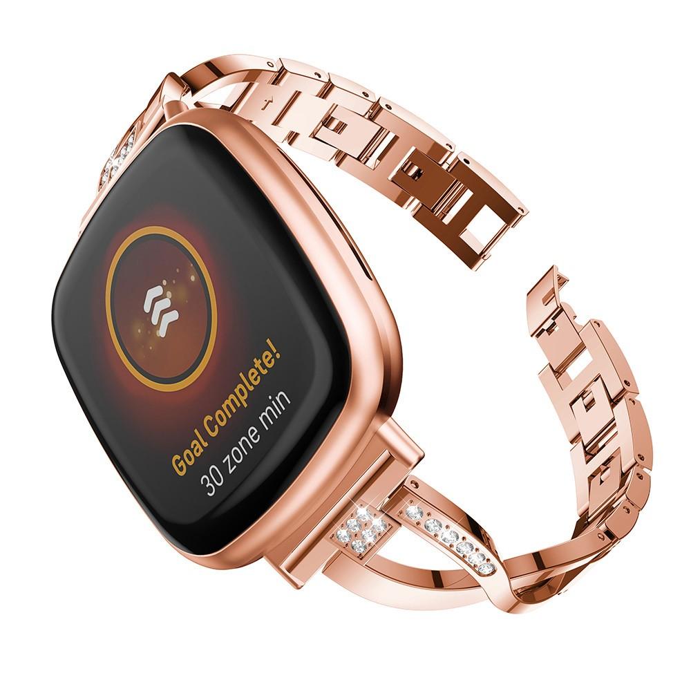 Fitbit Versa 4 Crystal Bracelet Rose Gold