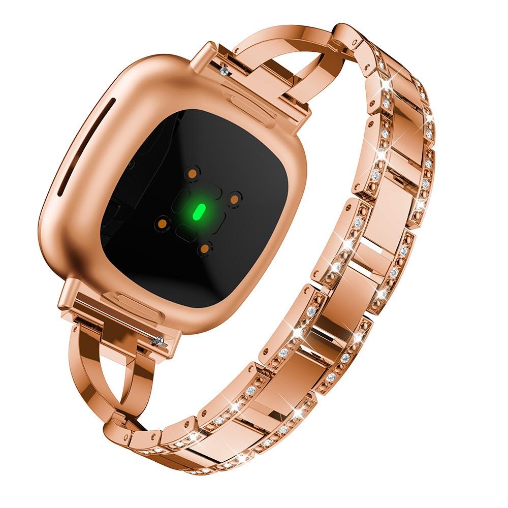 Fitbit Sense 2 Crystal Bracelet Rose Gold